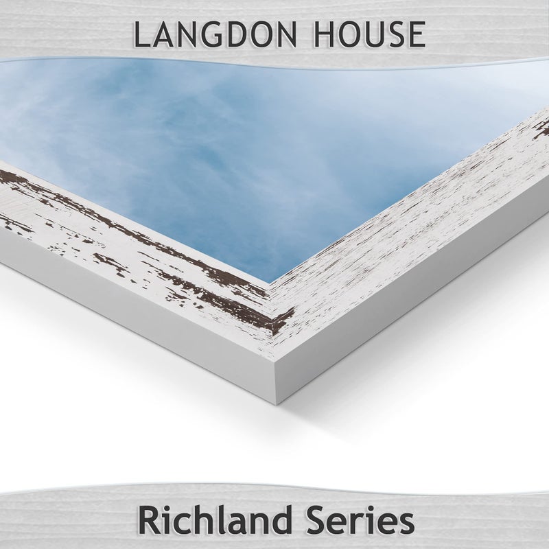 Langdon House 5x7 Picture Frames (Distressed White, 6 Pack) Farmhouse Style, Richland Collection - Image 5